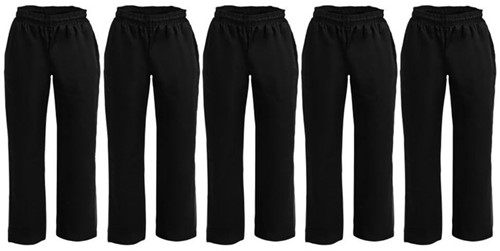 Whites Vegas Chef Broeken Polykatoen Zwart M (5 stuks)
