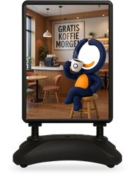 Stoepbord met watertank