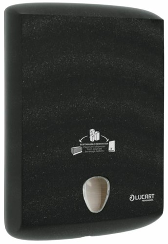 Lucart Econatural vouwhanddoek dispenser zwart