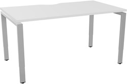 Recht bur met uitsparing b140xd80cm decor mg op in hgte verstelbare bridge poten afw sa