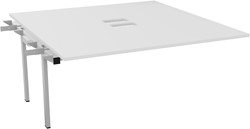 Bench aanbouw b160xd165cm-mgblad+uitsparingen-1 recht tussenpoot afw sa