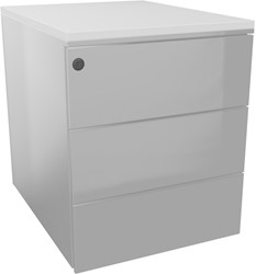 Ladeblok b.42,3 d.53,5 h.52,4cm 3 opbergladen melamine top sb mg
