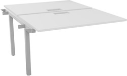 Arial bench aanb. 2bl. b120xd80 25mm  geboord. luik vaste vierkante bridge poot