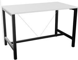 Arial vergadertafel b140xd80xh90 vierkante bridge poten met voetensteun mg sa