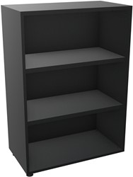 Armand mela kast zonder deuren b800 h1135 d432 top gematc.met lichaam 2 legborden r9 - hout-zwart