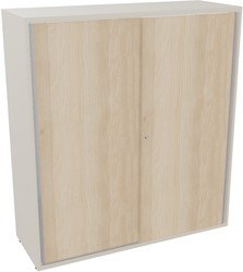 Armand kast met 2 schuifdeuren h133,5xb120xd43,2cm - 3 legborden - hout-linnen/hout-lakeland acacia