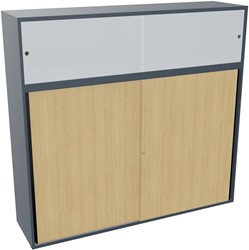 Armand baliemeubel scheidingh156xb165xd43,2cm - 3 legbord r6 r1 sg - hout-poseidon blauw/hout-naturel eiken