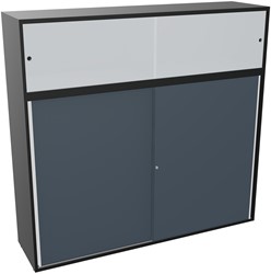 Armand baliemeubel scheidingh156xb165xd43,2cm - 3 legbord r9 r6 so - hout-zwart/hout-poseidon blauw