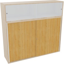 Armand baliemeubel scheidingh156xb165xd43,2cm - 3 legbord rz r5 so - hout-lakeland acacia/hout-licht beuken