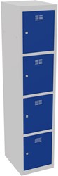 Garderobekast Vestiaires Specifiques - metaal - 50x40 cm Lichtgrijs / blauw