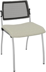 Stoel Inventiv - stof/metaal - 57x51 cm Beige / grijs