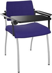 Stoel Inventiv - stof/metaal - 57x51 cm Marine blauw / grijs