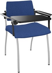 Stoel Inventiv - stof/metaal - 57x51 cm Gesp. don-blauw / grijs