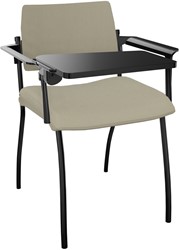 Stoel Inventiv - stof/metaal - 57x51 cm Leem / zwart