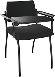 Stoel Inventiv - stof/metaal - 57x51 cm Zwart