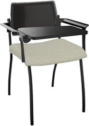 Stoel Inventiv - stof/metaal - 57x51 cm Beige / zwart