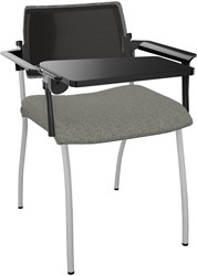 Stoel Inventiv - stof/metaal - 57x51 cm Gesp. antr. / grijs