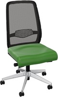 Stoel Gabin - stof/metaal - 53x51 cm Bamboe / verchroomd