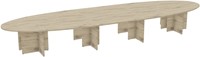 Elliptische tafel 18p 600x170 dkt30/14xvoorgeb.v.doppen/ 8 paneelpoten mg mg