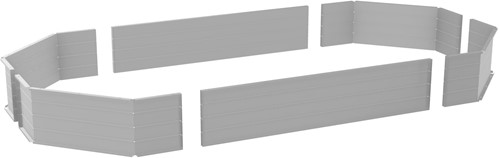 Frontpaneelkit metaal voor gesloten u-tafel b410 cm (2xb130+4 drieluiken b100) sa