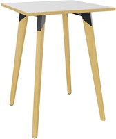 Tafel evasion b80xd80xh110 cm- hz blad dikte 25 mm - poten beuken/metal