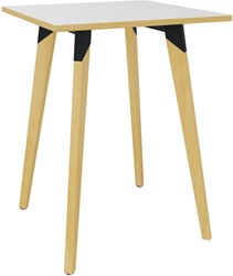 Tafel evasion b80xd80xh110 cm- hz blad dikte 25 mm - poten beuken/metal