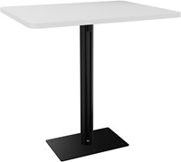 2 zitbanken hoge rug - h. 128 cm - gespikkeld lichtgrijs stof - metalen onderstel zwart