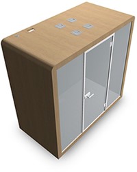 Cabine spe kleur s1 b111xd111xh229cm - links deur - 1 wit blad/legbord +1 pc + 1 usb