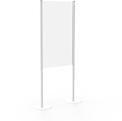 Scheidingswand Protect - kunststof/metaal - 112,2x200,5 cm Hemel blauw / wit