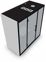 Chatbox duo h. 222 x b. 213 x d. 103 cm - met centrale tafel eu versie