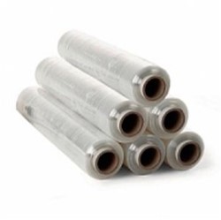 Wikkelfolie Transparant FEDEX 450mmx300m, dikte 10mu (extra sterk door speciale samenstelling materiaal), Pallet a 624 rollen