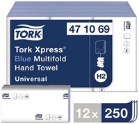 Tork Z-gevouwen handdoeken 1-laags blauw (12 stuks)-2