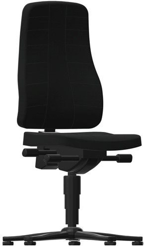 All-In-One Highline 1 Werkplaatsstoel - voorzien van glijders, Textiel bekleding Duotec zwart-2